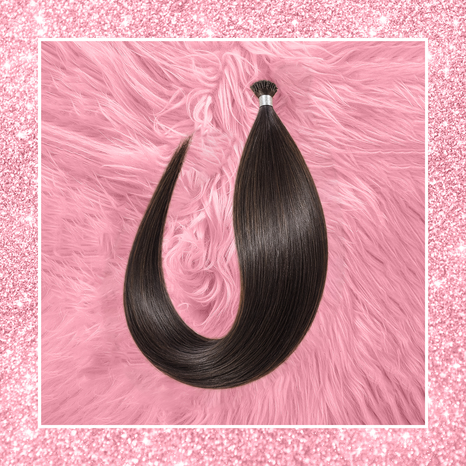 1b itip site Darkest brunette I-tip hair extensions