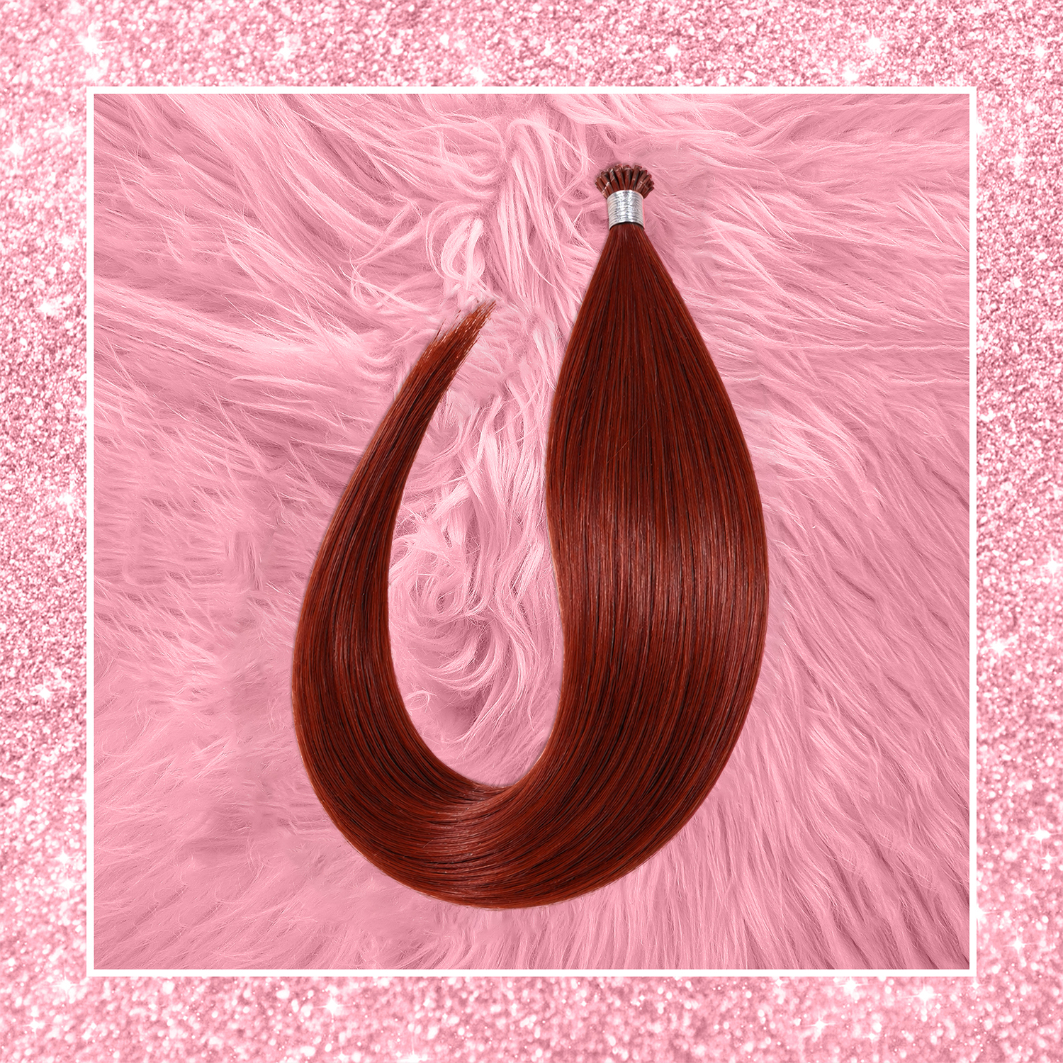 33 itip site Red color #33 I-tip hair extensions